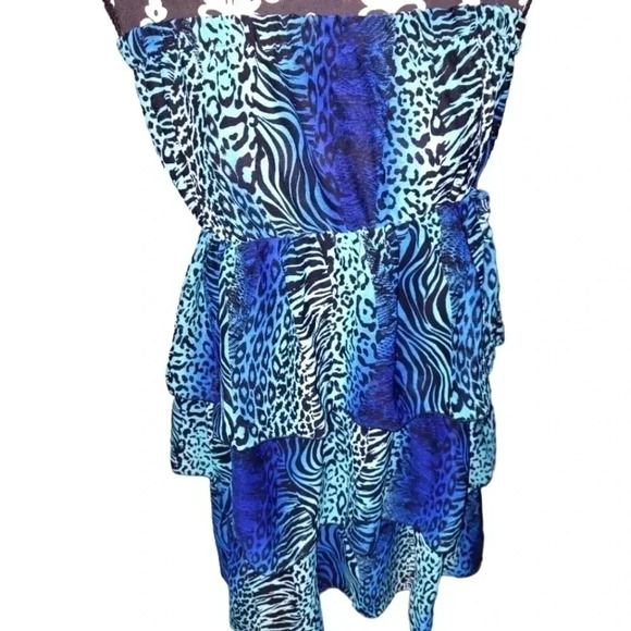 CUTE Animal Print strapless dress - Picture 1 of 3